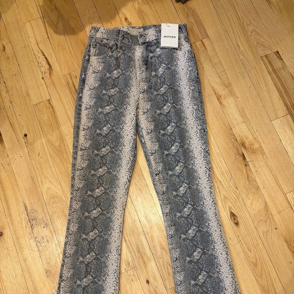 MOTHER Snakeskin Print Jeans – NWT